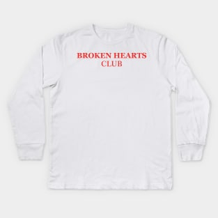 Aesthetic Broken Hearts Club Streetwear Funny Vintage Sarcasm Kids Long Sleeve T-Shirt